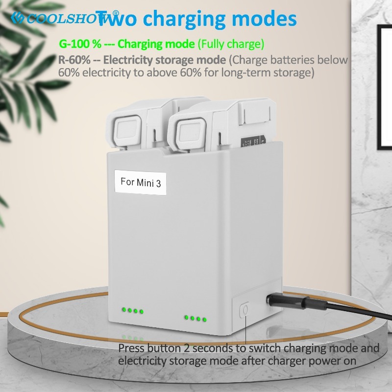 Drone Charging Hub - แบตเตอรี่สำหรับโดรน DJI MINI 3 PRO และแท่นชาร์จแบบสองทางสำหรับแบตเตอรี่อัจฉริยะ